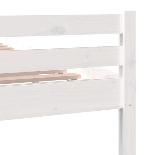 Sengestel 180x200 cm Super King massivt fyrretræ hvid