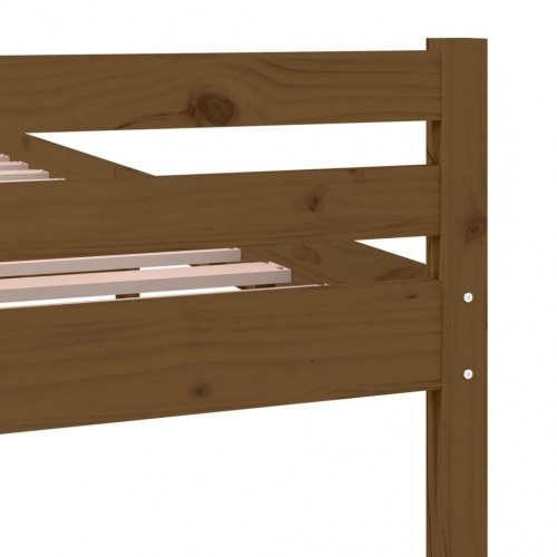 Sengestel 180x200 cm Super King massivt fyrretræ gyldenbrun
