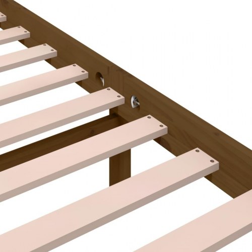 Sengestel 180x200 cm Super King massivt fyrretræ gyldenbrun