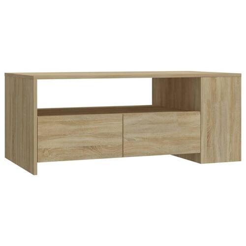 Sofabord 102x55x42 cm konstrueret træ sonoma-eg