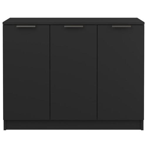 Skænk 90,5x30x70 cm konstrueret træ sort