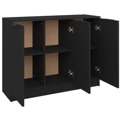 Skænk 90,5x30x70 cm konstrueret træ sort