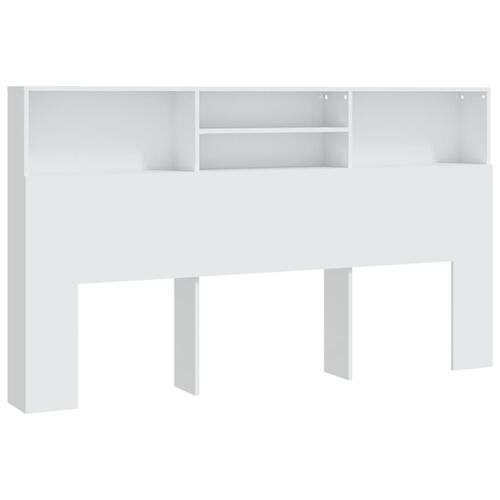 Sengegavl med opbevaring 180x19x103,5 cm hvid