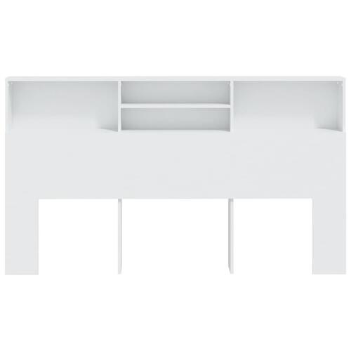 Sengegavl med opbevaring 180x19x103,5 cm hvid
