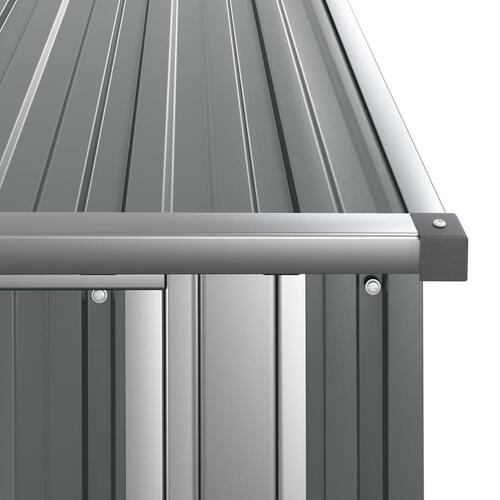 Haveskur 118,5x97x209,5 galvaniseret stål grå