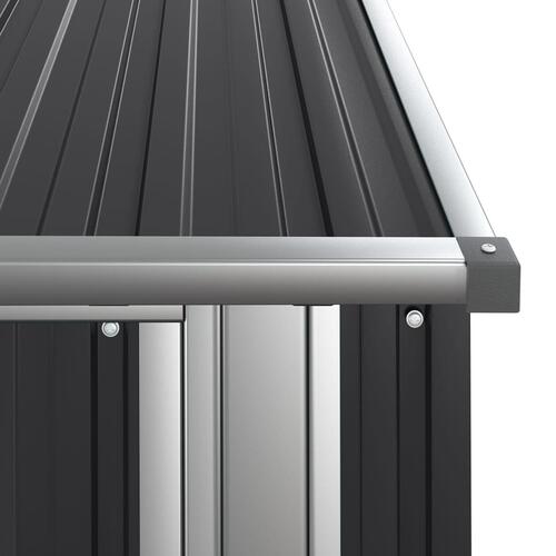 Haveskur 118,5x97x209,5 cm galvaniseret stål antracitgrå