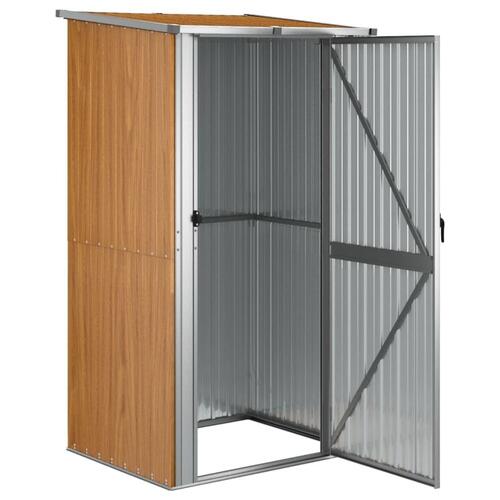 Haveskur 118,5x97x209,5 galvaniseret stål brun