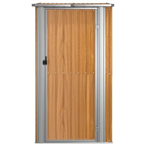 Haveskur 118,5x97x209,5 galvaniseret stål brun
