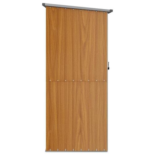 Haveskur 118,5x97x209,5 galvaniseret stål brun