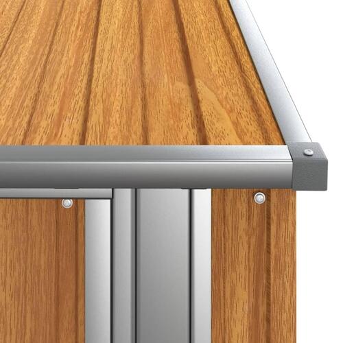 Haveskur 118,5x97x209,5 galvaniseret stål brun