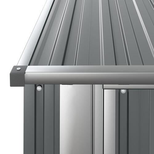 Haveskur 180,5x97x209,5 galvaniseret stål grå
