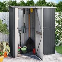 Haveskur 180,5x97x209,5 galvaniseret stål antracitgrå