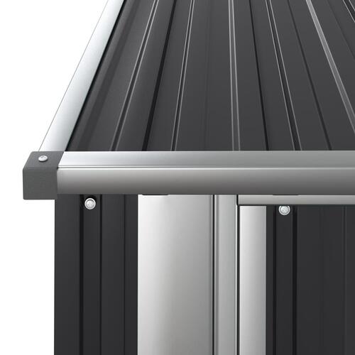 Haveskur 180,5x97x209,5 galvaniseret stål antracitgrå