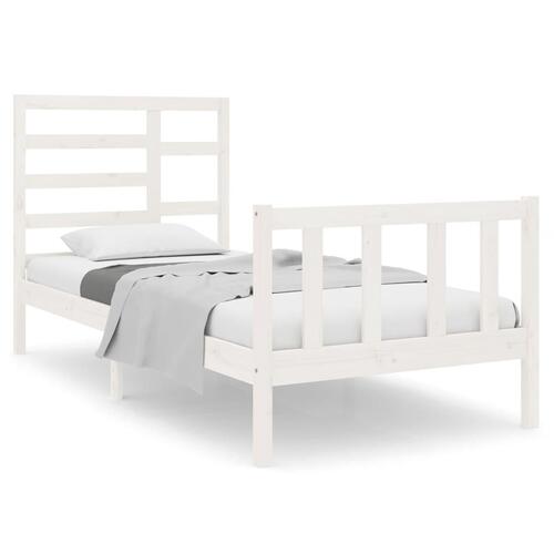 Sengeramme 75x190 cm Small Single massivt træ hvid