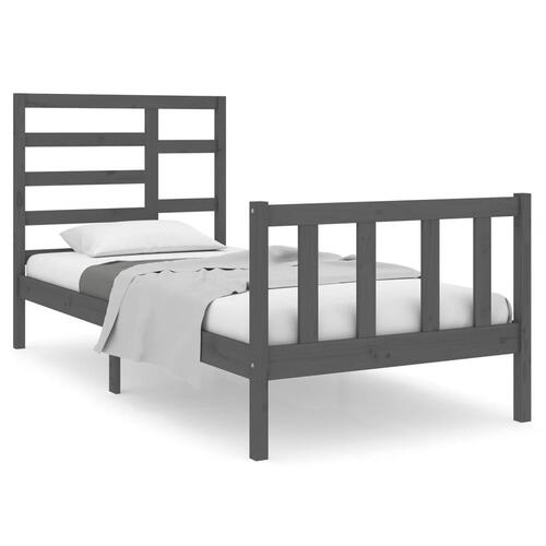 Sengeramme 75x190 cm Small Single massivt træ grå