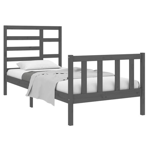Sengeramme 75x190 cm Small Single massivt træ grå