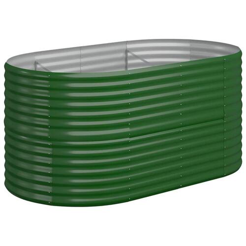 Plantekasse 152x80x68 cm pulverlakeret stål grøn