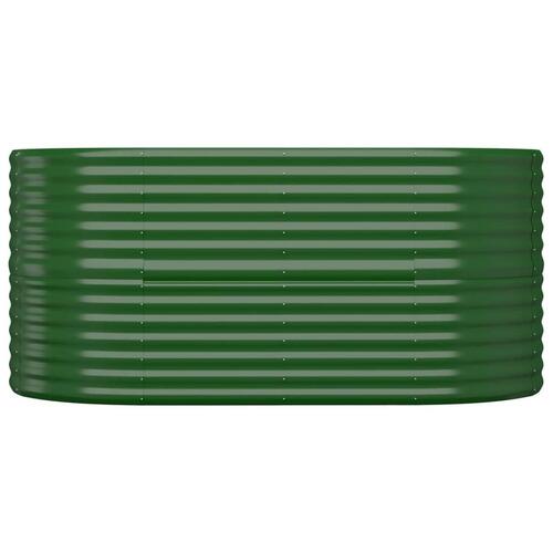 Plantekasse 152x80x68 cm pulverlakeret stål grøn