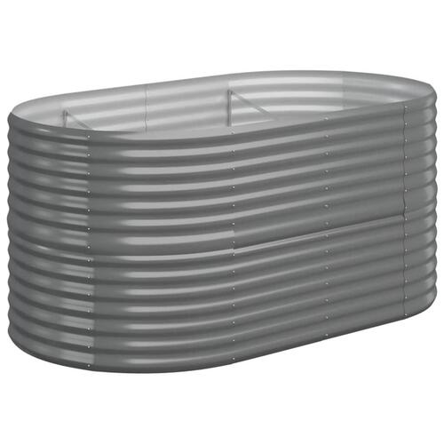 Plantekasse 152x80x68 cm pulverlakeret stål grå