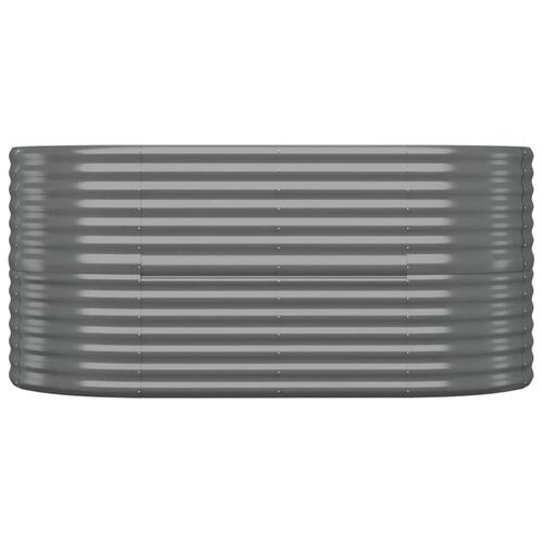 Plantekasse 152x80x68 cm pulverlakeret stål grå