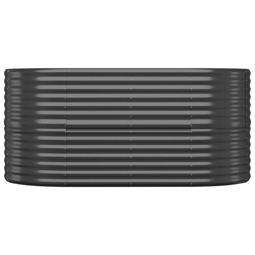 Plantekasse 152x80x68 cm pulverlakeret stål antracitgrå