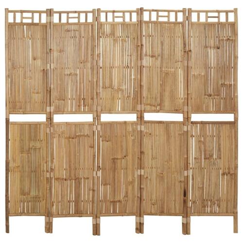5-panels rumdeler 200x180 cm bambus