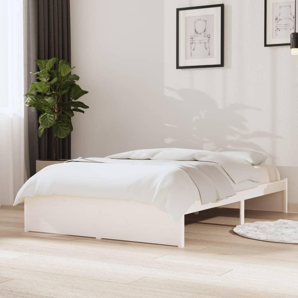 Sengeramme 120x190 cm Small Double massivt træ hvid