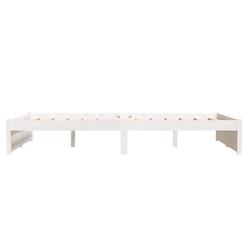 Sengeramme 120x190 cm Small Double massivt træ hvid