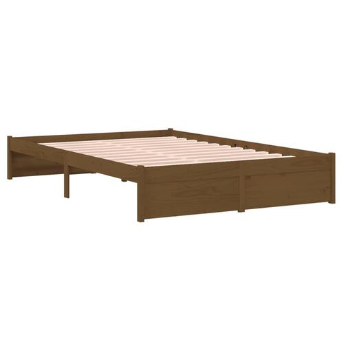 Sengeramme 120x190 cm Small Double massivt træ gyldenbrun