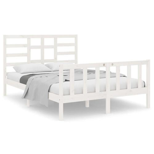 Sengeramme 120x190 cm Small Double massivt træ hvid