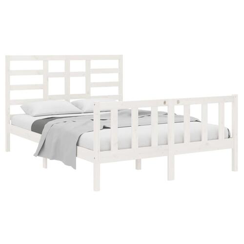 Sengeramme 120x190 cm Small Double massivt træ hvid