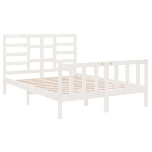 Sengeramme 120x190 cm Small Double massivt træ hvid