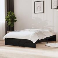 Sengeramme 120x190 cm Small Double massivt træ sort