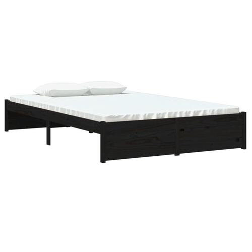 Sengeramme 120x190 cm Small Double massivt træ sort