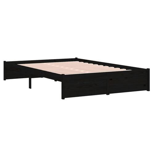 Sengeramme 120x190 cm Small Double massivt træ sort