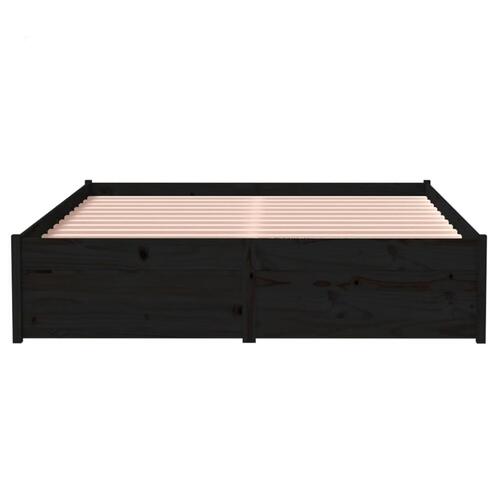 Sengeramme 120x190 cm Small Double massivt træ sort