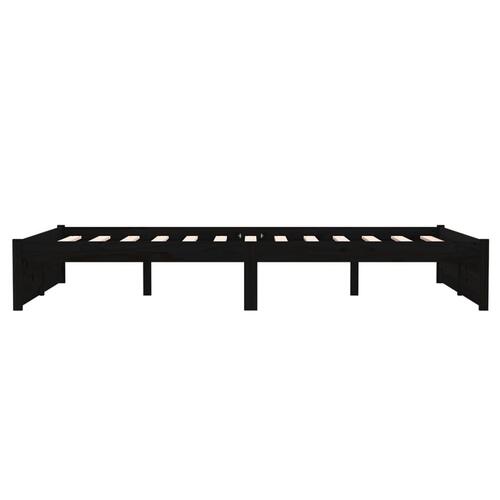 Sengeramme 120x190 cm Small Double massivt træ sort