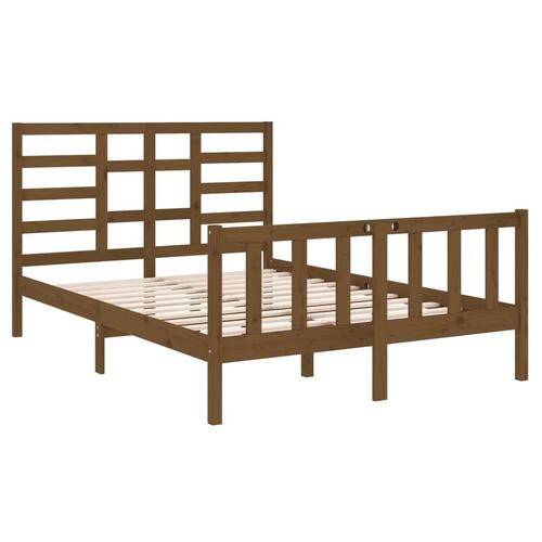 Sengeramme 120x190 cm Small Double massivt træ gyldenbrun