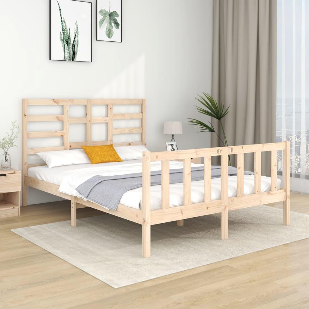 Sengeramme 140x190 cm massivt træ