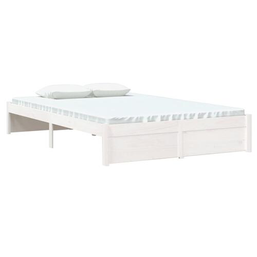 Sengeramme 120x200 cm massivt træ hvid