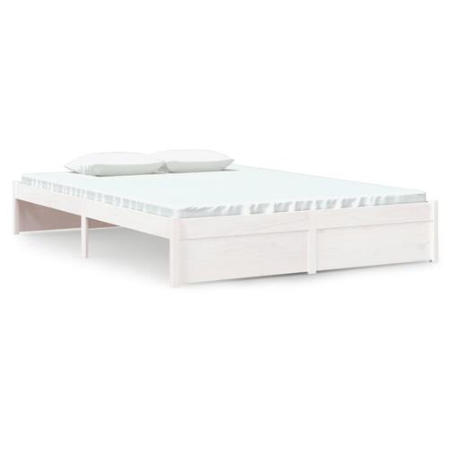 Sengeramme 140x200 cm massivt træ hvid