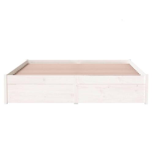 Sengeramme 140x200 cm massivt træ hvid