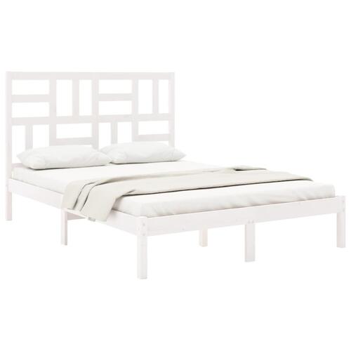 Sengeramme 120x200 cm massivt træ hvid