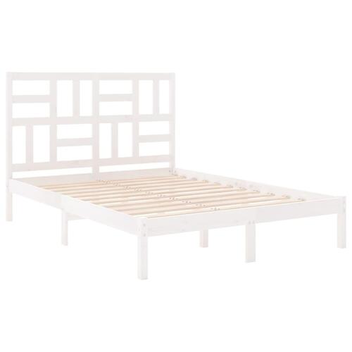 Sengeramme 120x200 cm massivt træ hvid