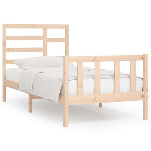 Sengeramme uden madras 90x200 cm massivt fyrretræ