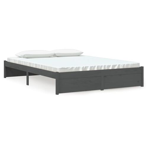 Sengeramme 150x200 cm King Size massivt fyrretræ grå