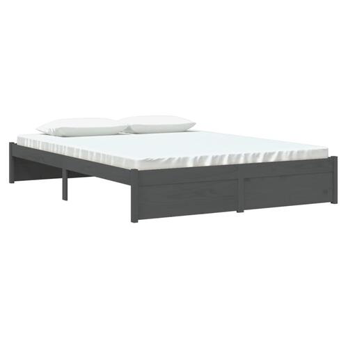 Sengeramme 150x200 cm King Size massivt fyrretræ grå