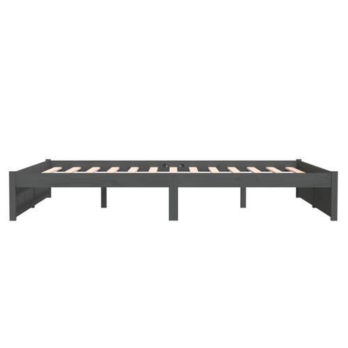 Sengeramme 150x200 cm King Size massivt fyrretræ grå