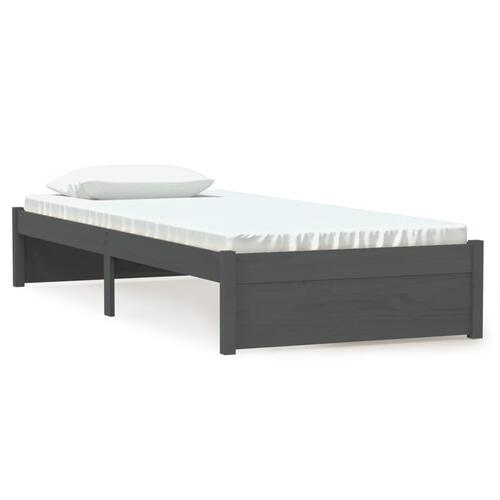 Sengeramme 75x190 cm Small Single massivt træ grå