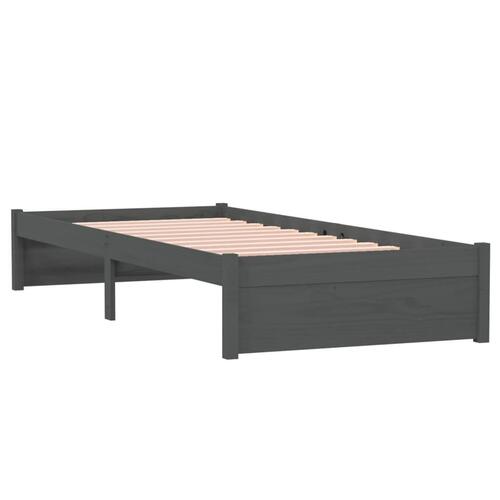 Sengeramme 75x190 cm Small Single massivt træ grå